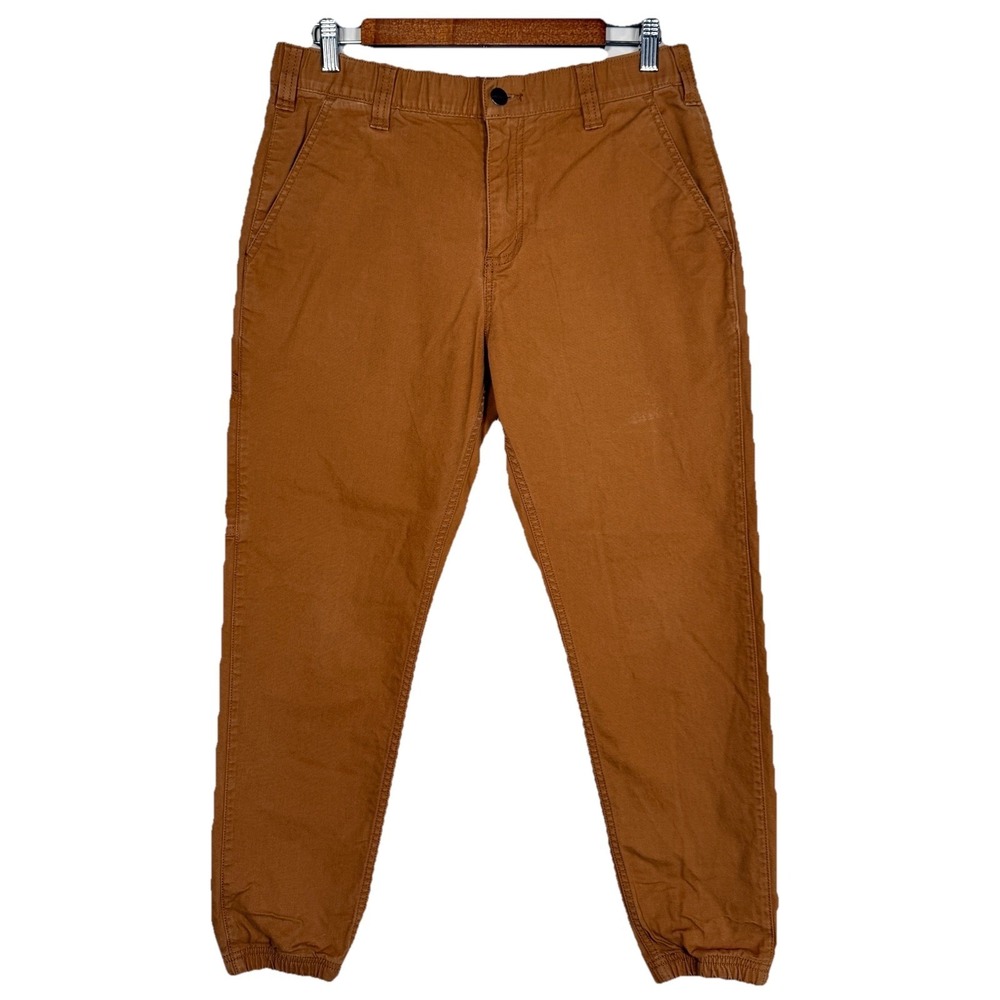 Carhartt Relaxed Tapered Rigby Joggers Mens 32S Brown Canvas Utility 106889